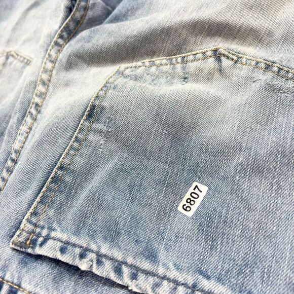 Zara Denim Coverall Womens Small Ripped Distressed Carpenter 100% Cotton Overall - Picture 10 of 10